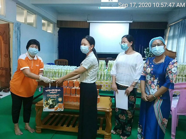 Donation of Oramin-C soft capsules for healthcare professionals in Madalay 300 Bedded Teaching Hospital